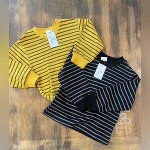🤍❗️NWT Bundle of 2 Cooraby Long Sleeve Striped Tees Size 2T
